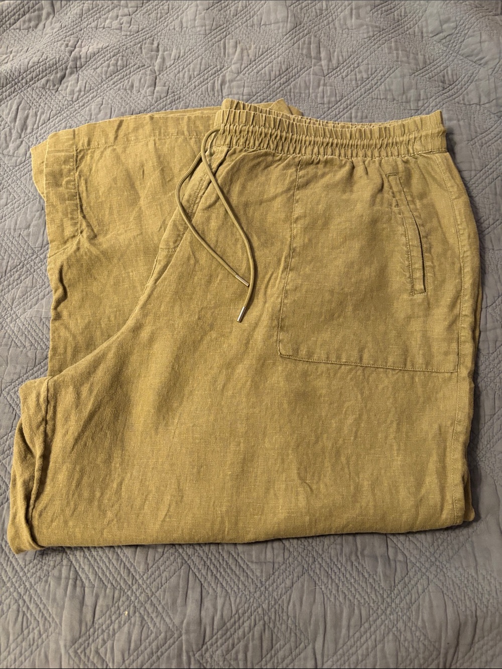 Athleta Khaki Wide Leg Pants